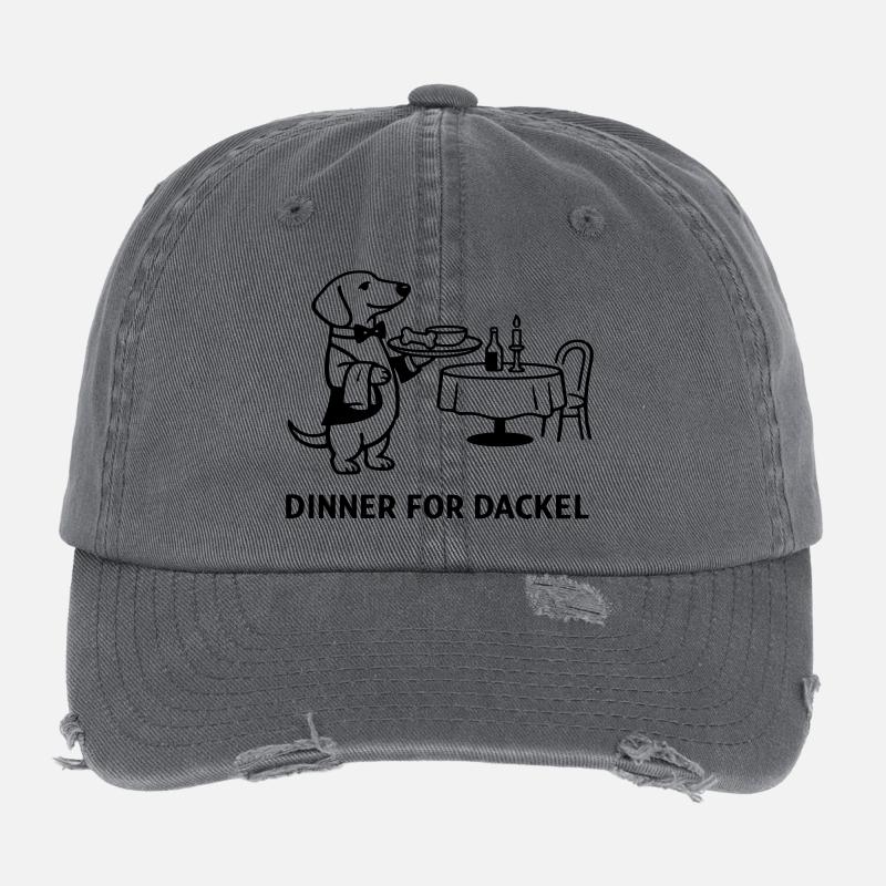 Dinner For Dackel Flexfit Vintage Destroyed Cap