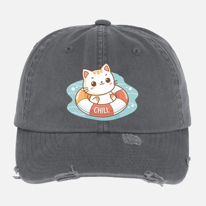 Chill Buoy Chat Flexfit Vintage Destroyed Cap