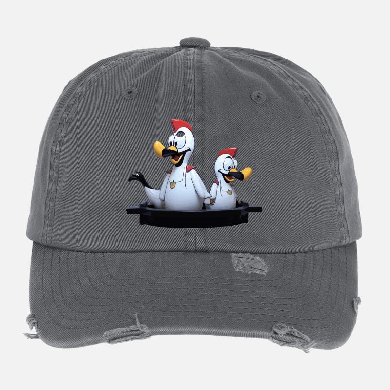 Duo de mouettes sur la jetée Casquette vintage effet usé Flexfit