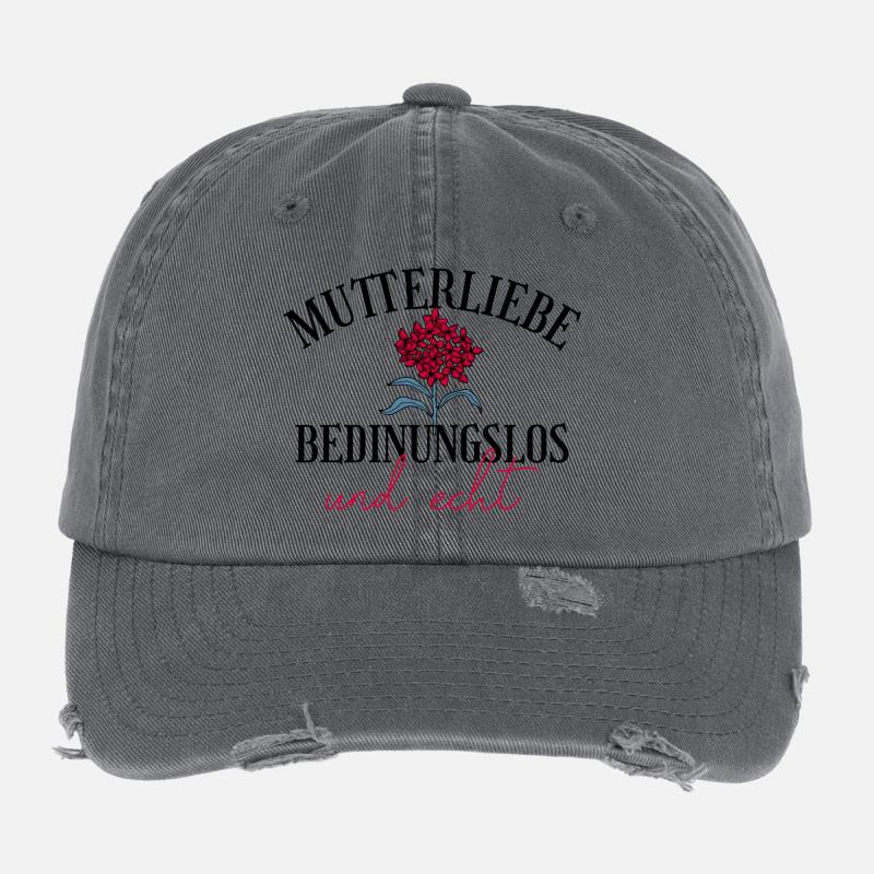 Mutterliebe bedingungslos Geschenk Muttertag Flexfit Vintage Destroyed Cap