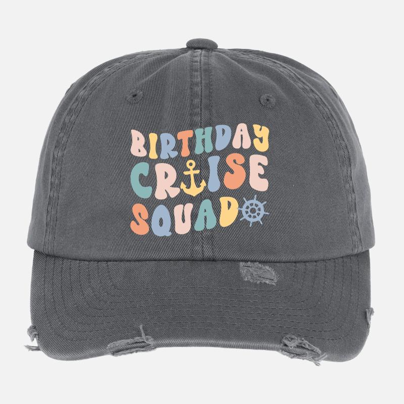 Équipe de croisière d’anniversaire Casquette vintage effet usé Flexfit