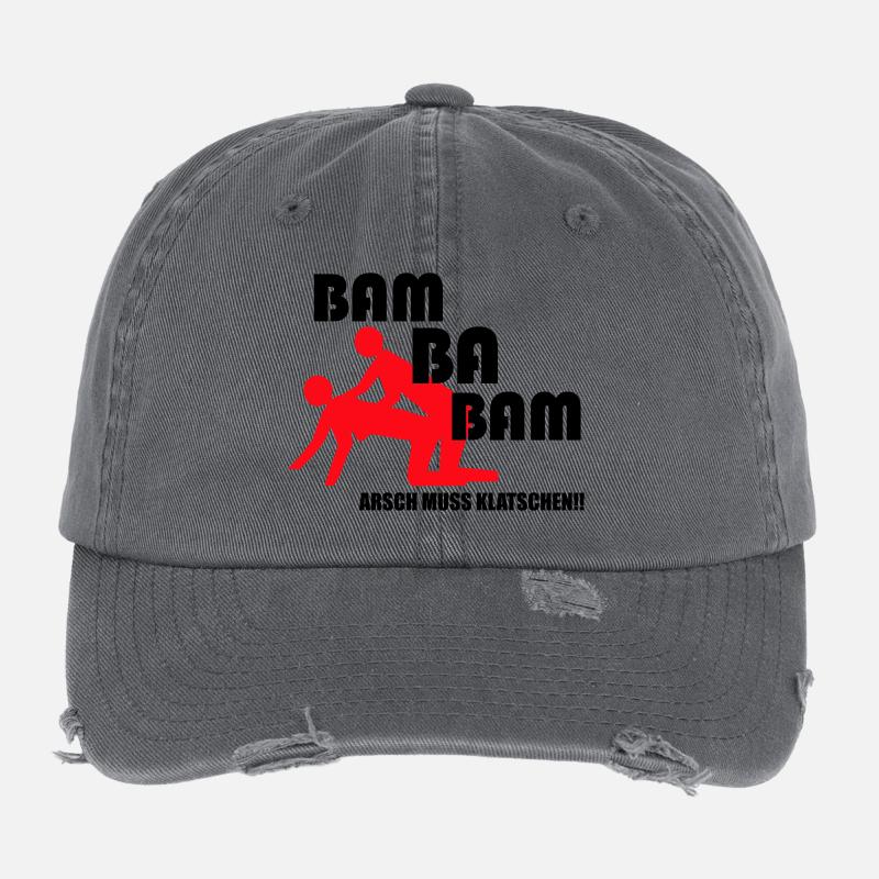 Arsch muss klatschen - Bam ba Bam Flexfit Vintage Destroyed Cap