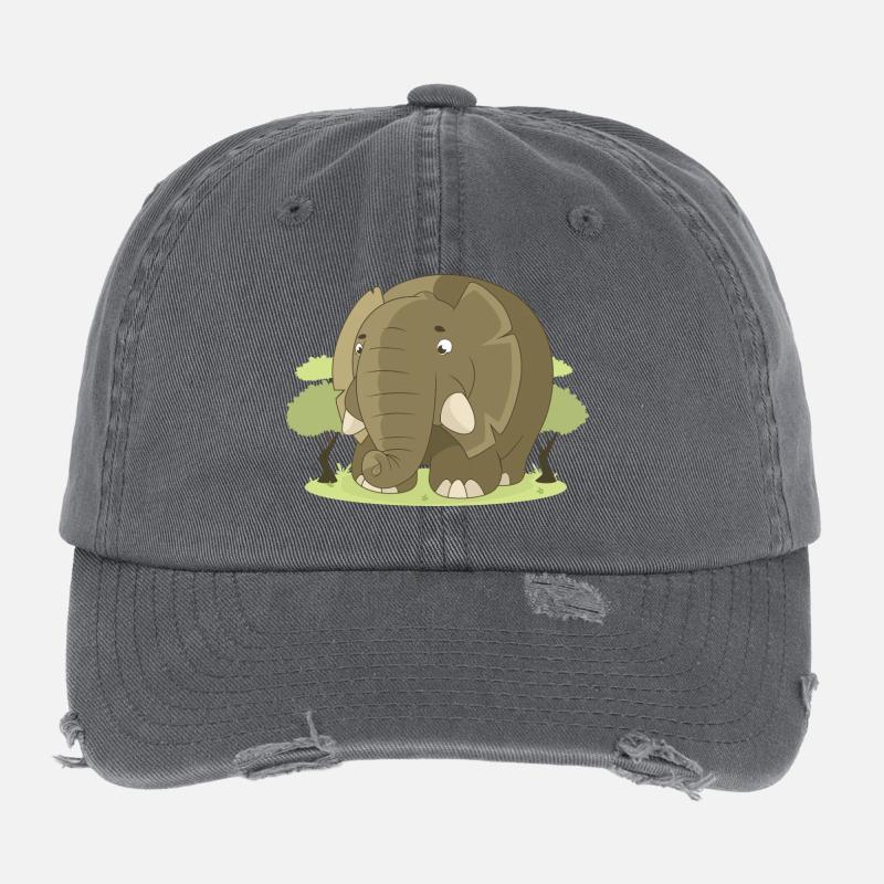éléphant Casquette vintage effet usé Flexfit