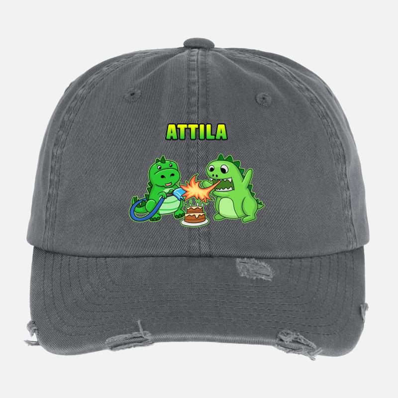 Attila birthday gift Flexfit Vintage Destroyed Cap