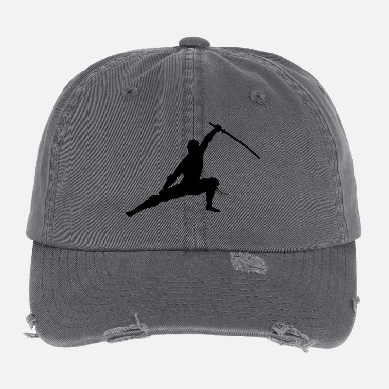 Ninja Casquette vintage effet usé Flexfit