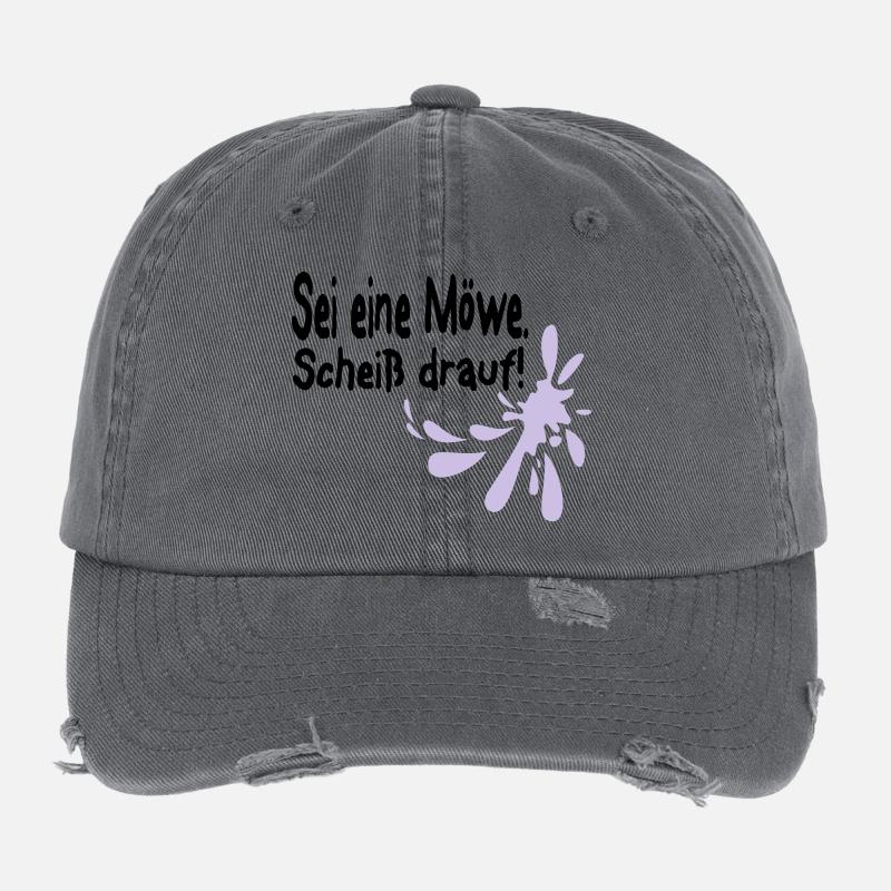 Möwen Scheiß drauf--3 Flexfit Vintage Destroyed Cap