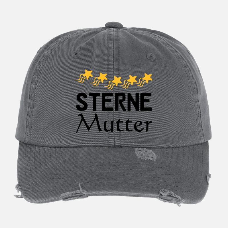 Sterne Mutter Mama Muttertag Familie Geschenk Flexfit Vintage Destroyed Cap