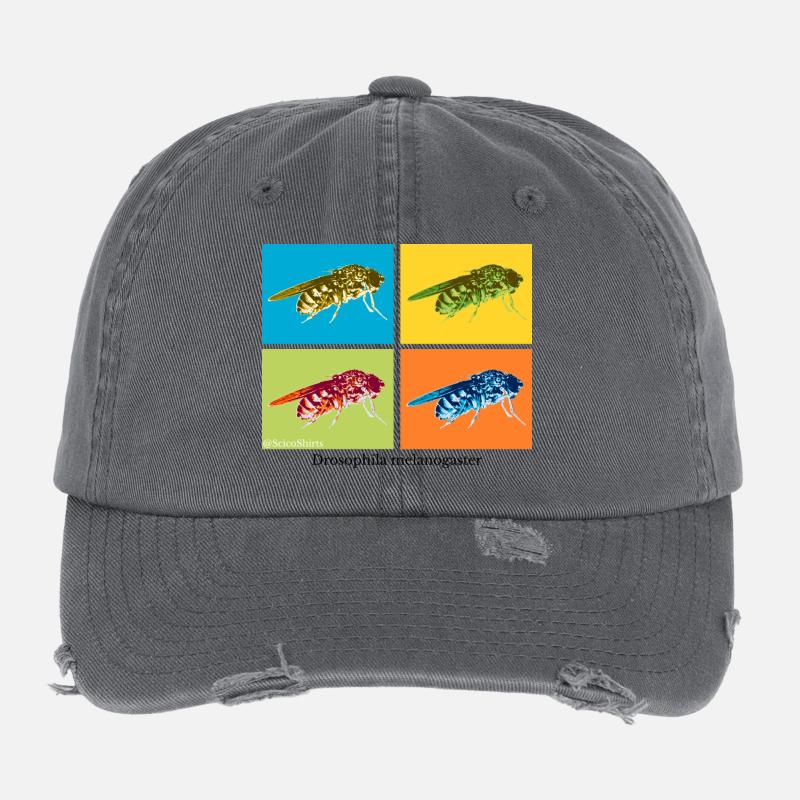 Pop Art Drosophila Flexfit Vintage Destroyed Cap