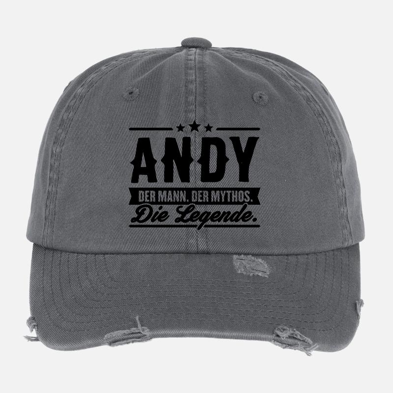 Mann Mythos Legende Andy Flexfit Vintage Destroyed Cap