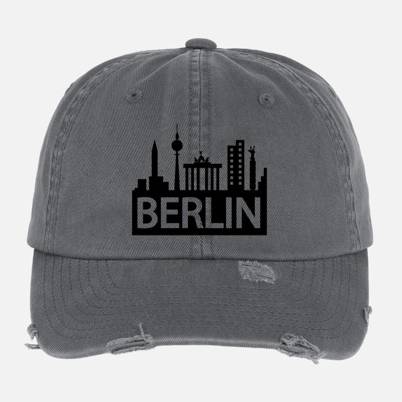 Berlin Skyline Flexfit Vintage Destroyed Cap