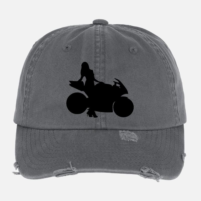 Bikergirl Flexfit Vintage Destroyed Cap