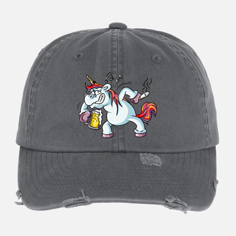 Besoffenes Einhorn Flexfit Vintage Destroyed Cap