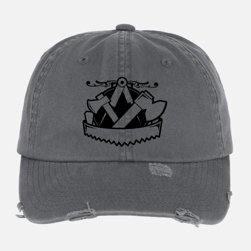 Emblème de charpentiers - Style Casquette vintage effet usé Flexfit