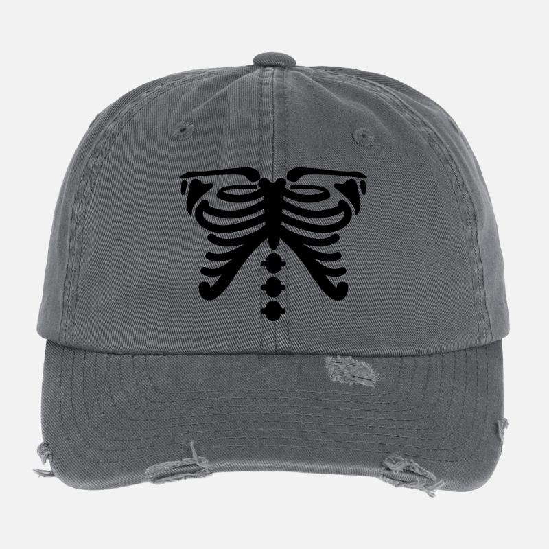 skeleton Flexfit Vintage Destroyed Cap