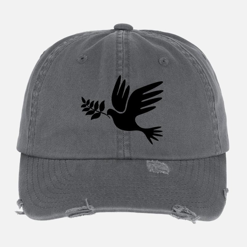 peace Frieden Flexfit Vintage Destroyed Cap