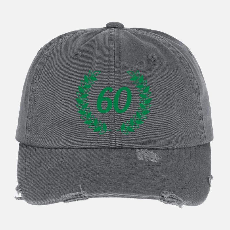 sixtieth 60th 60 birthday Flexfit Vintage Destroyed Cap