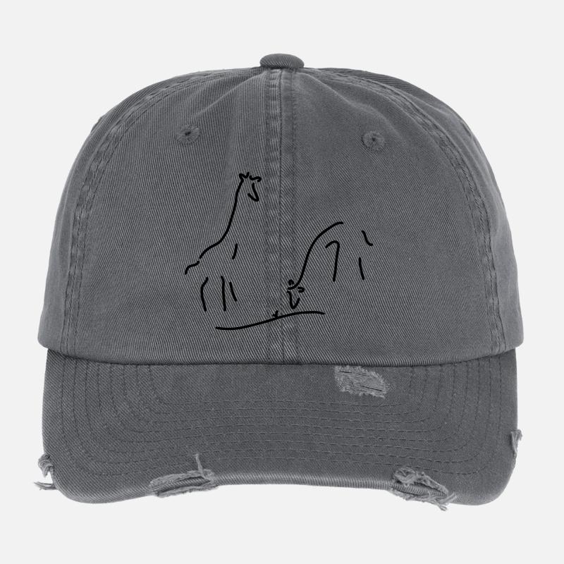 giraffen aus afrika Flexfit Vintage Destroyed Cap