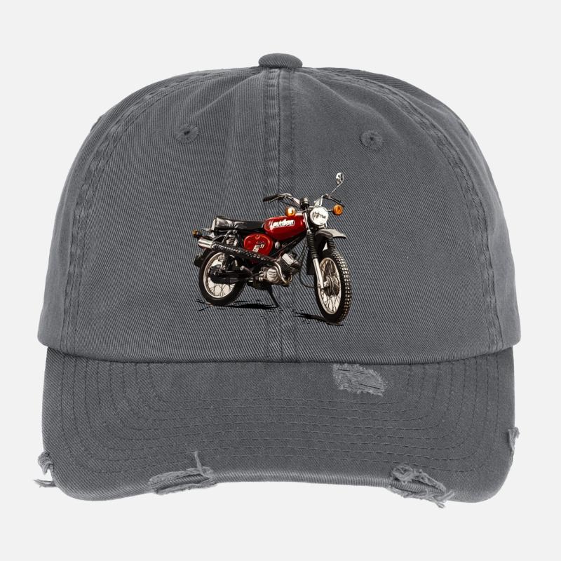 Moto S51 Enduro Simson Casquette vintage effet usé Flexfit