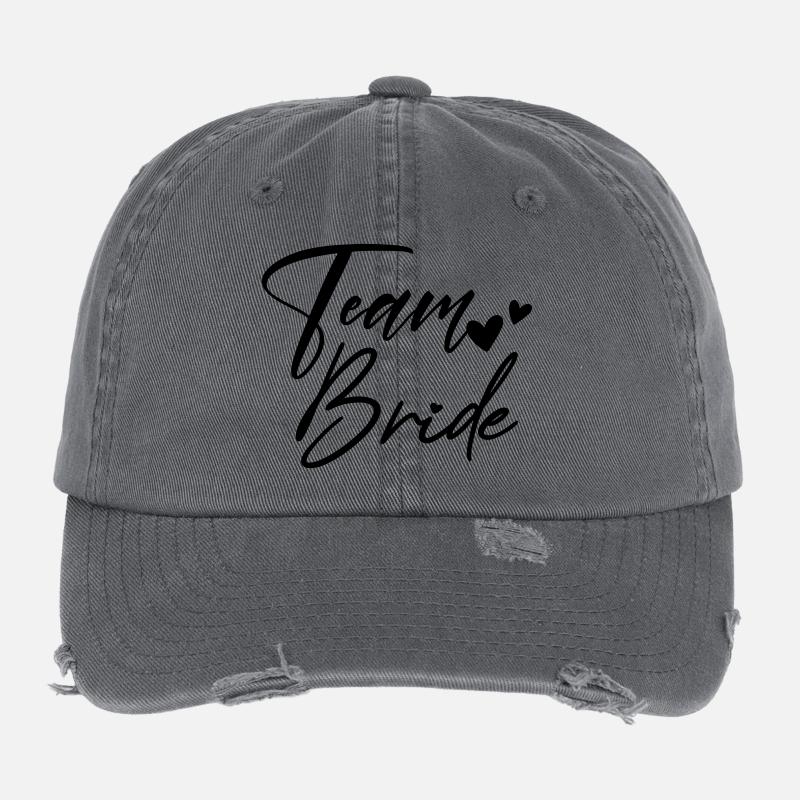 TEAM BRIDE Bachelor Party Flexfit Vintage Destroyed Cap