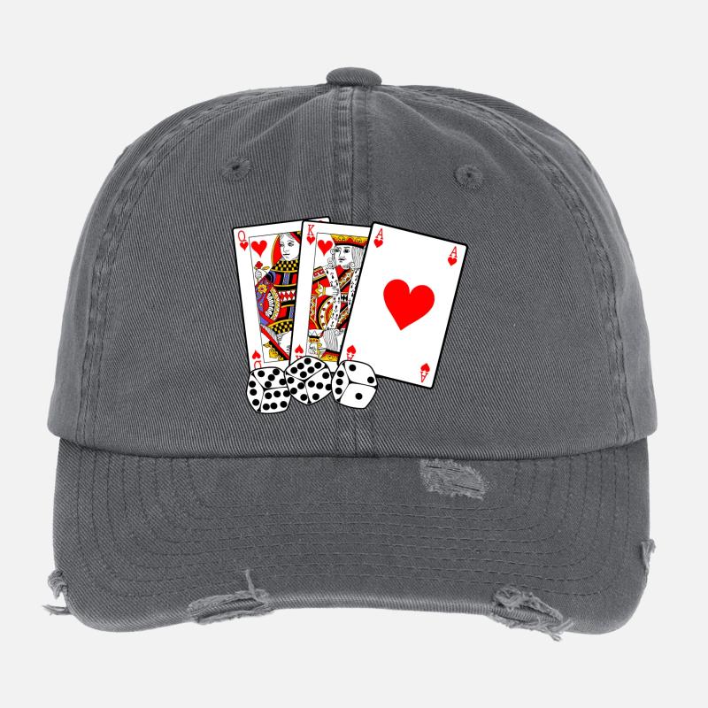 Cards and dice Flexfit Vintage Destroyed Cap