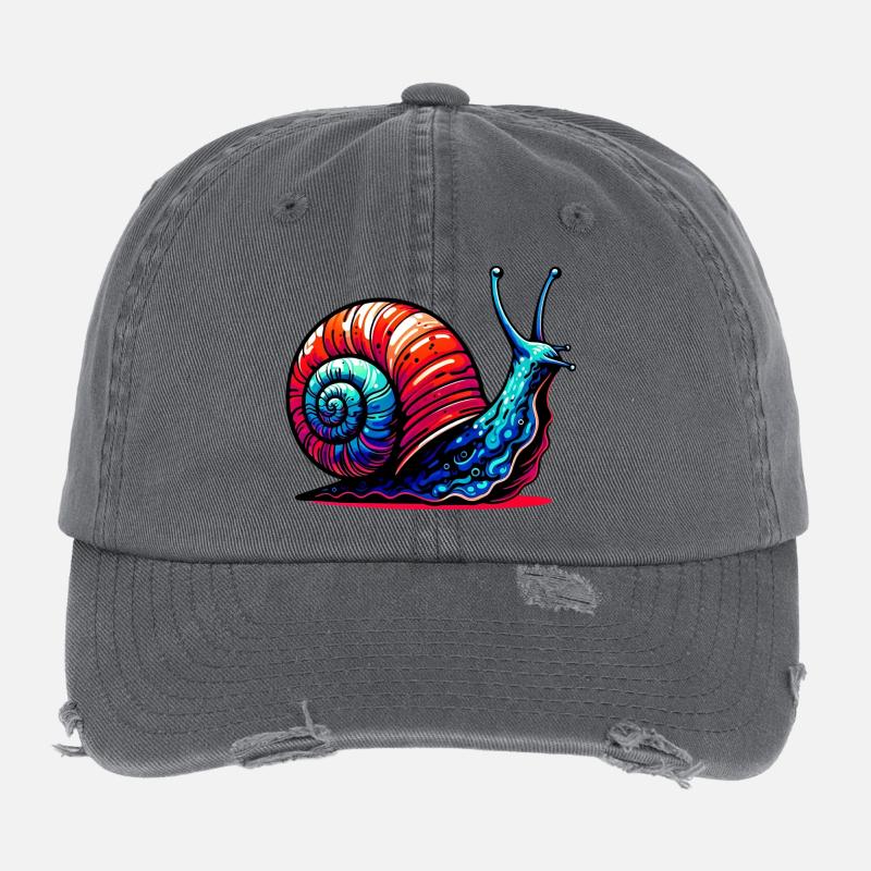 Escargot Casquette vintage effet usé Flexfit