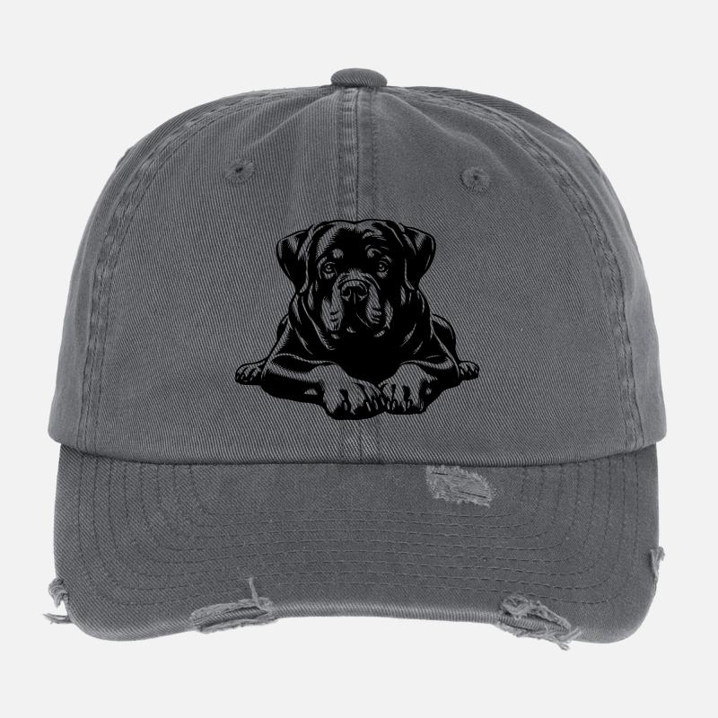 Rottweiler Flexfit Vintage Destroyed Cap