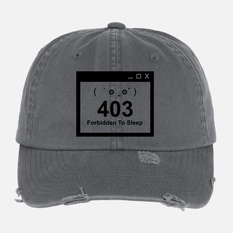 403 Forbidden to Sleep - Nerd Baby Design Flexfit Vintage Destroyed Cap