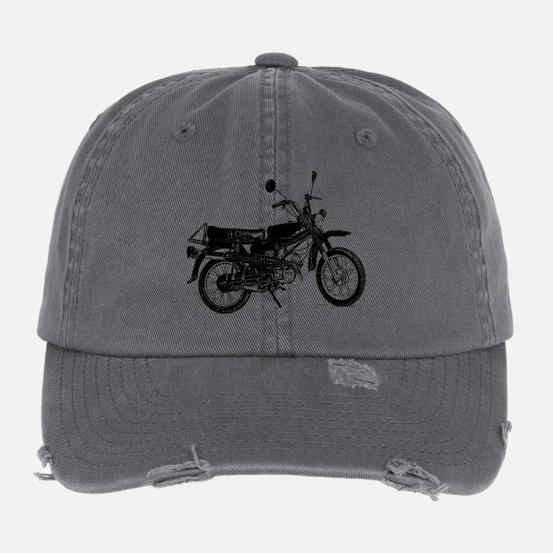 Deux temps dans le sang Casquette vintage effet usé Flexfit