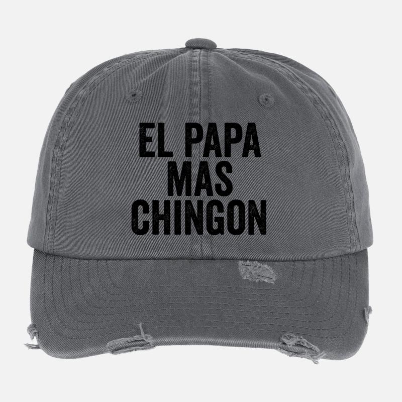 El Papa Mas Chingon Casquette vintage effet usé Flexfit