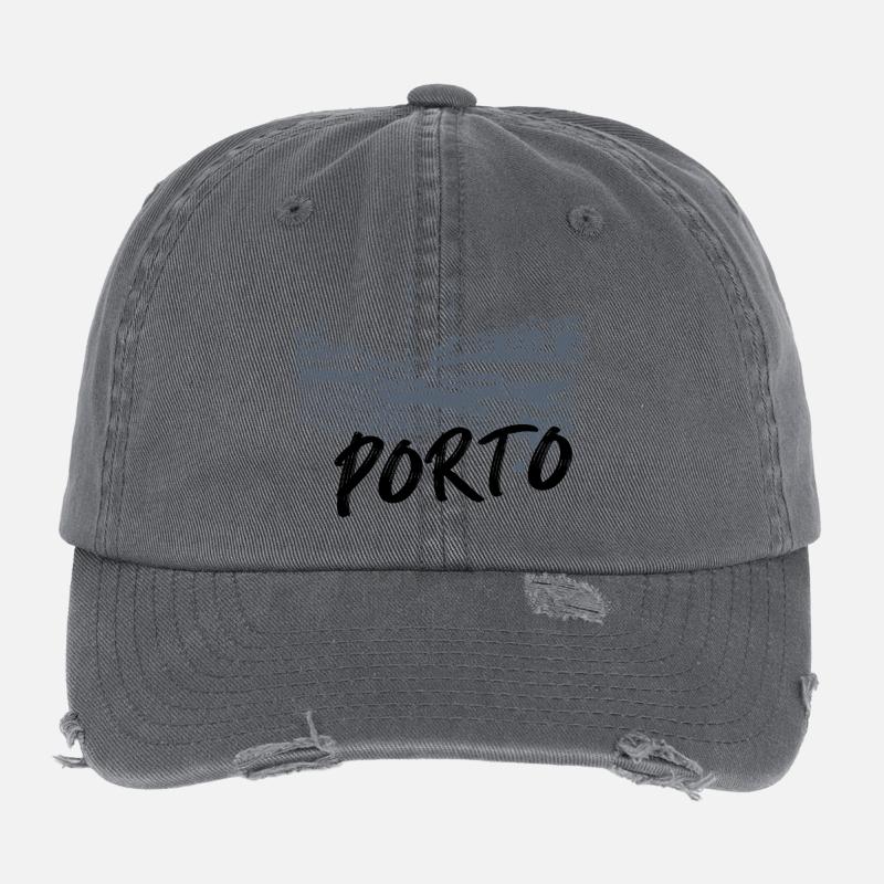 Porto Douro Einfarbige Rabelo Boote Flexfit Vintage Destroyed Cap