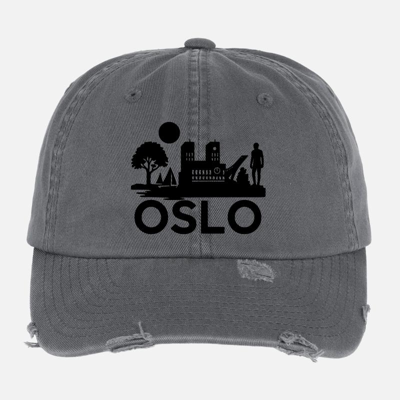 Oslo Silhouette Landmarks Flexfit Vintage Destroyed Cap
