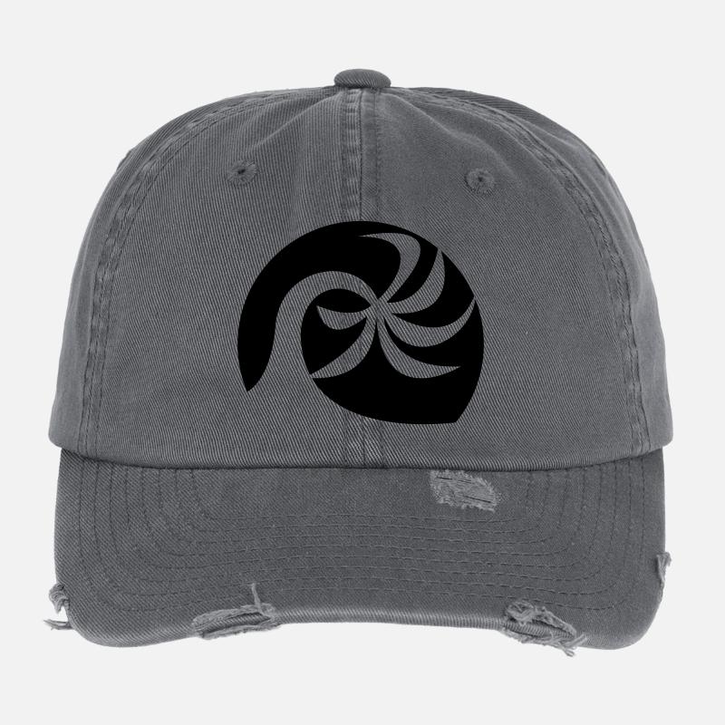 Plage de palmiers Casquette vintage effet usé Flexfit