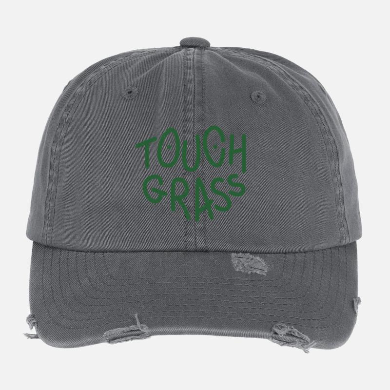 Touch grass Flexfit Vintage Destroyed Cap