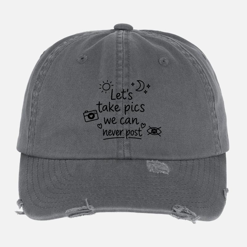 Let's Take Pics We Can Never Post Flexfit Vintage Destroyed Cap