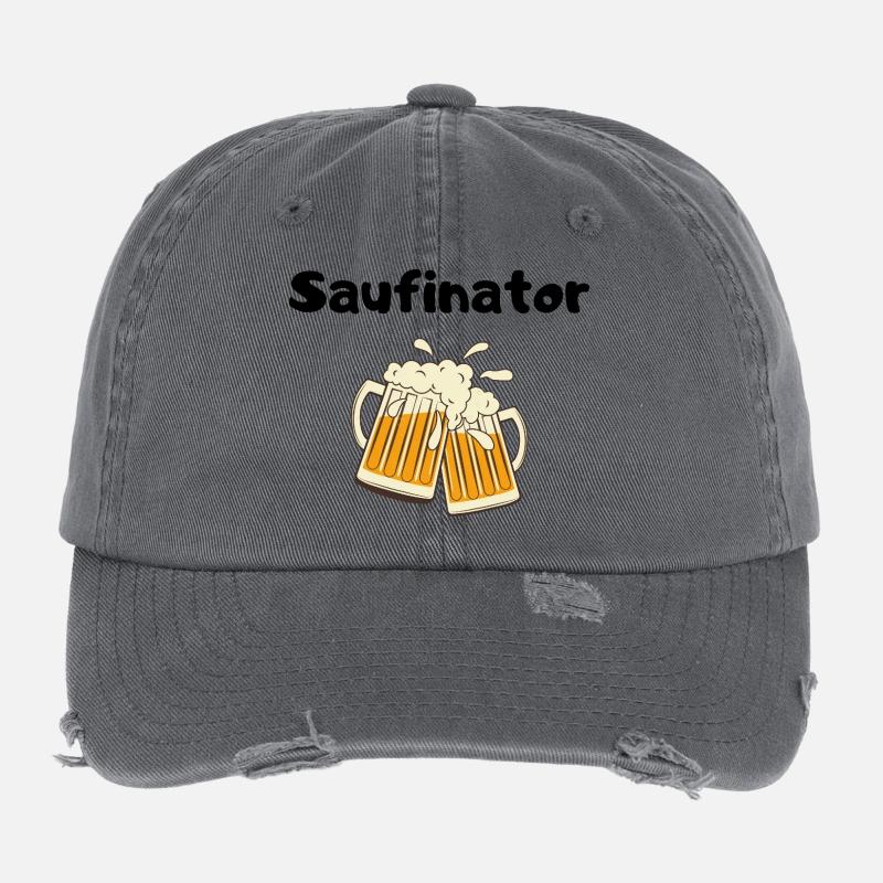 Saufinator Flexfit Vintage Destroyed Cap