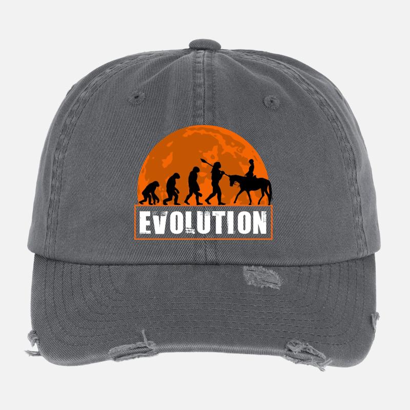 Évolution de l’art équestre de l’homme à cheval Casquette vintage effet usé Flexfit