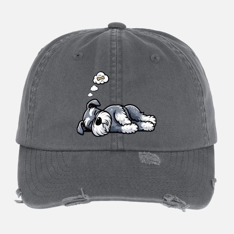 Schnauzer géant Schnauzer Propriétaire de Schnauzer Casquette vintage effet usé Flexfit