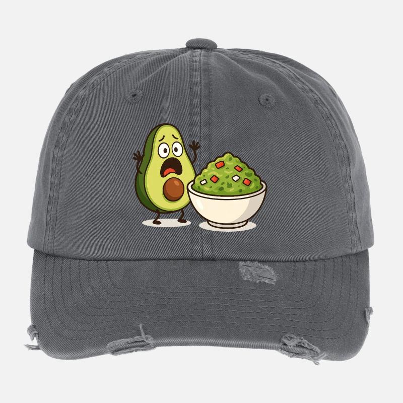 Avocado Guacamole Shock Flexfit Vintage Destroyed Cap