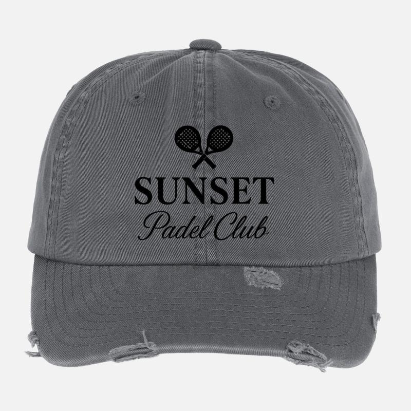 Sunset Padel Club Emblem Flexfit Vintage Destroyed Cap