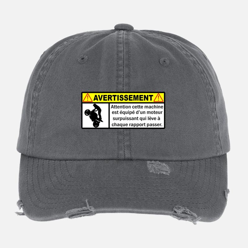 Warning - Casquette vintage effet usé Flexfit - charbon