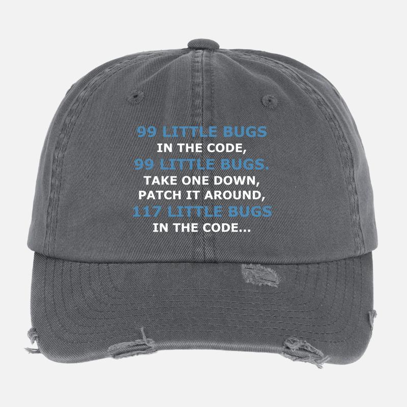 99 PETITS BUGS DANS LE CODE Casquette vintage effet usé Flexfit