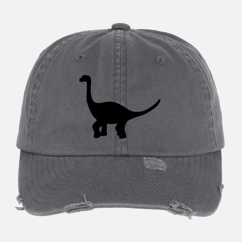 Dinosaur brachiosaurus gift Flexfit Vintage Destroyed Cap