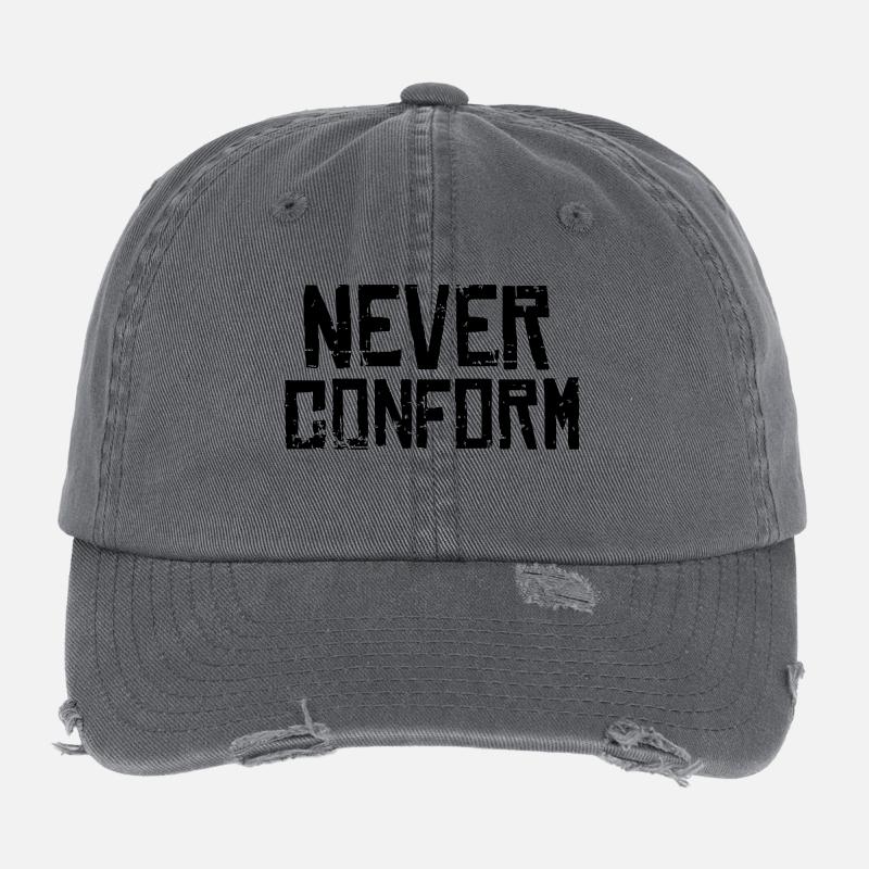 Never Conform - No conformity! Flexfit Vintage Destroyed Cap