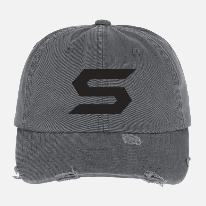 Geometrische SForm Muster Flexfit Vintage Destroyed Cap