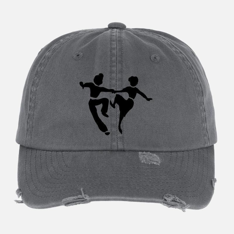Retro Tanz von patjila Flexfit Vintage Destroyed Cap