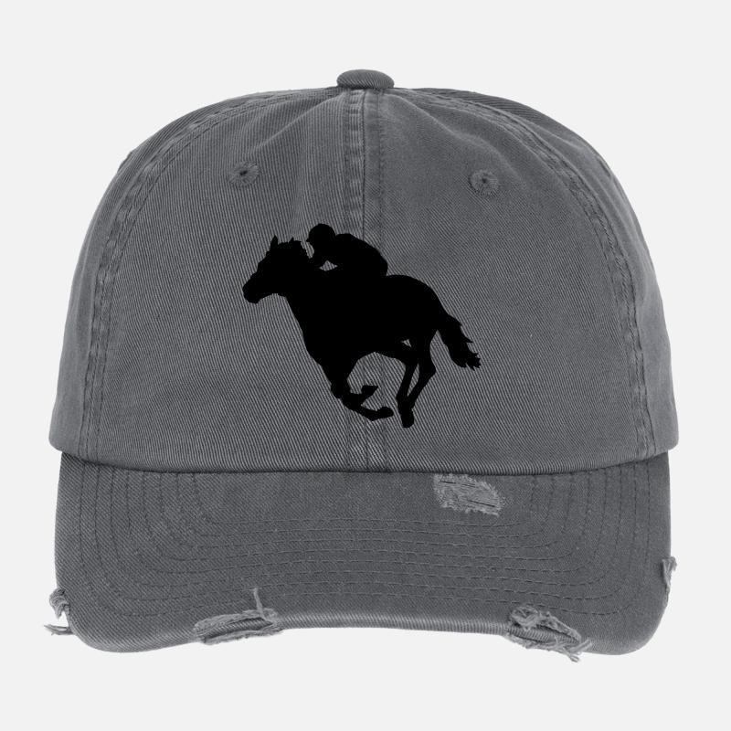 Pferderennen Flexfit Vintage Destroyed Cap