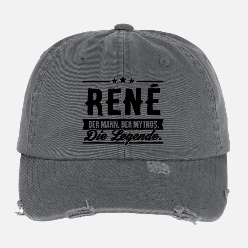 Mann Mythos Legende René Flexfit Vintage Destroyed Cap