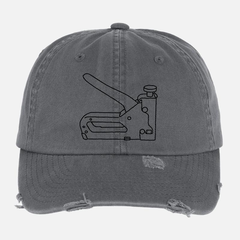 TACKER STAPLE GUN Flexfit Vintage Destroyed Cap
