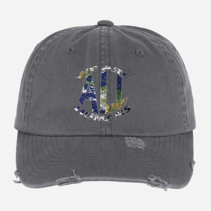 We are all human Flexfit Vintage Destroyed Cap