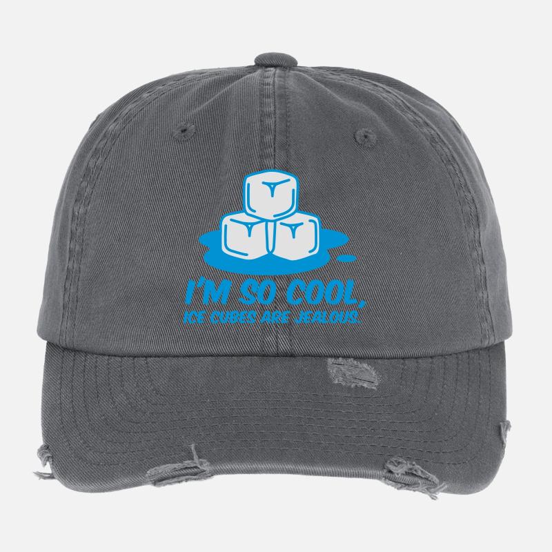 Je suis tellement cool, même des cubes de glace Casquette vintage effet usé Flexfit